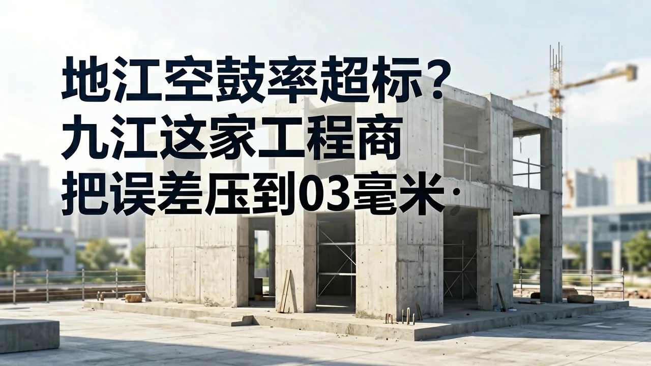 地坪空鼓率超标?九江这家工程商把误差压到0.3毫米